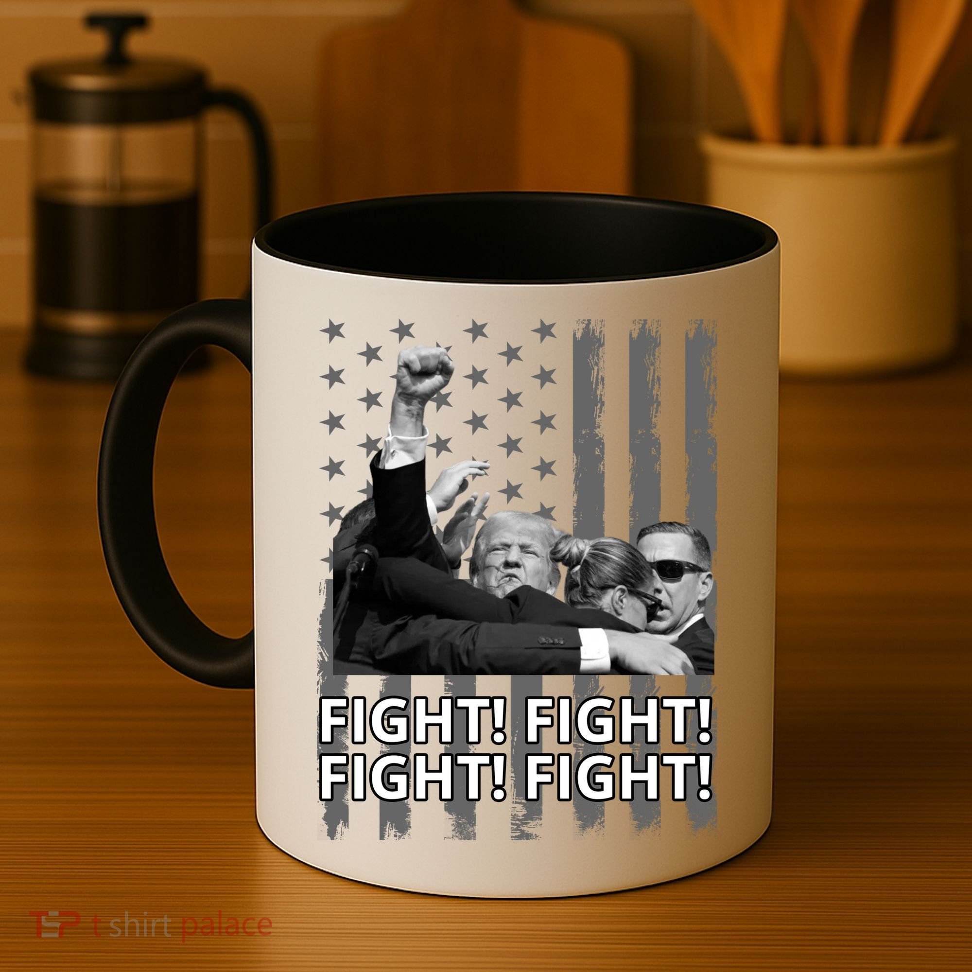 Fight Trump American Flag Rally Shooting Pennsylvania Coffee Mug