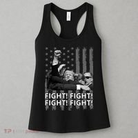 Fight Trump American Flag Rally Shooting Pennsylvania Women's Tank Top thumb 3