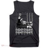 Fight Trump American Flag Rally Shooting Pennsylvania Tank Top thumb 0