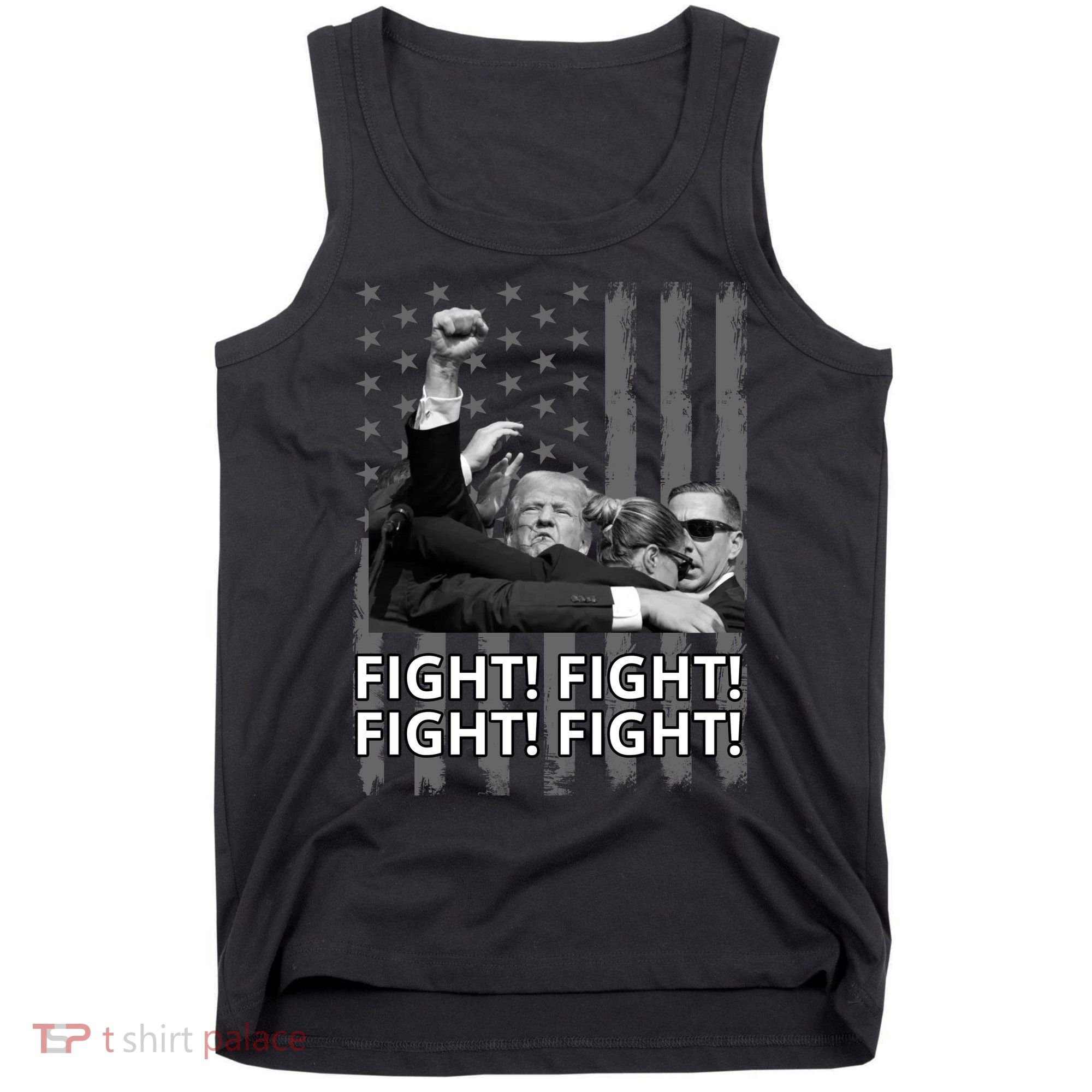 Fight Trump American Flag Rally Shooting Pennsylvania Tank Top