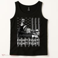 Fight Trump American Flag Rally Shooting Pennsylvania Tank Top thumb 2