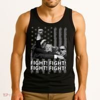 Fight Trump American Flag Rally Shooting Pennsylvania Tank Top thumb 3