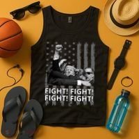 Fight Trump American Flag Rally Shooting Pennsylvania Tank Top thumb 4