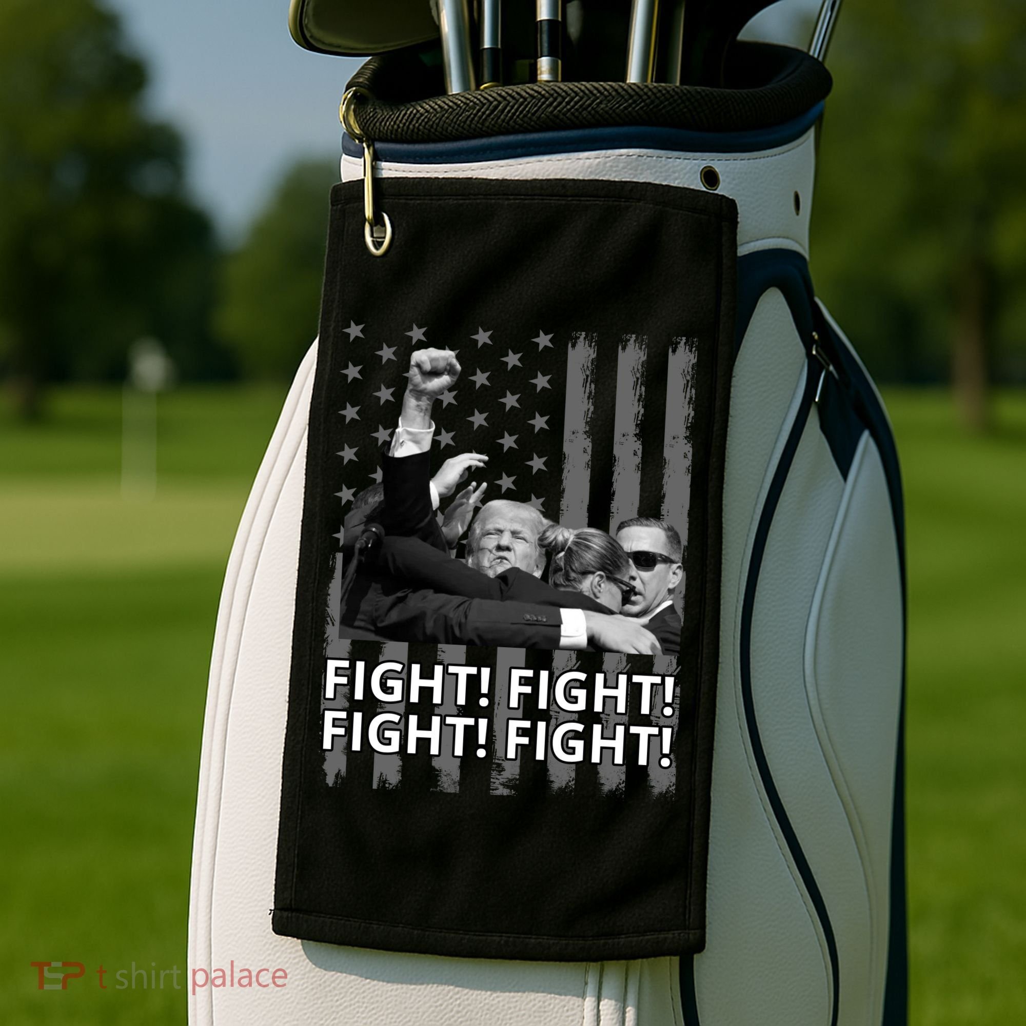 Fight Trump American Flag Rally Shooting Pennsylvania Golf Towel