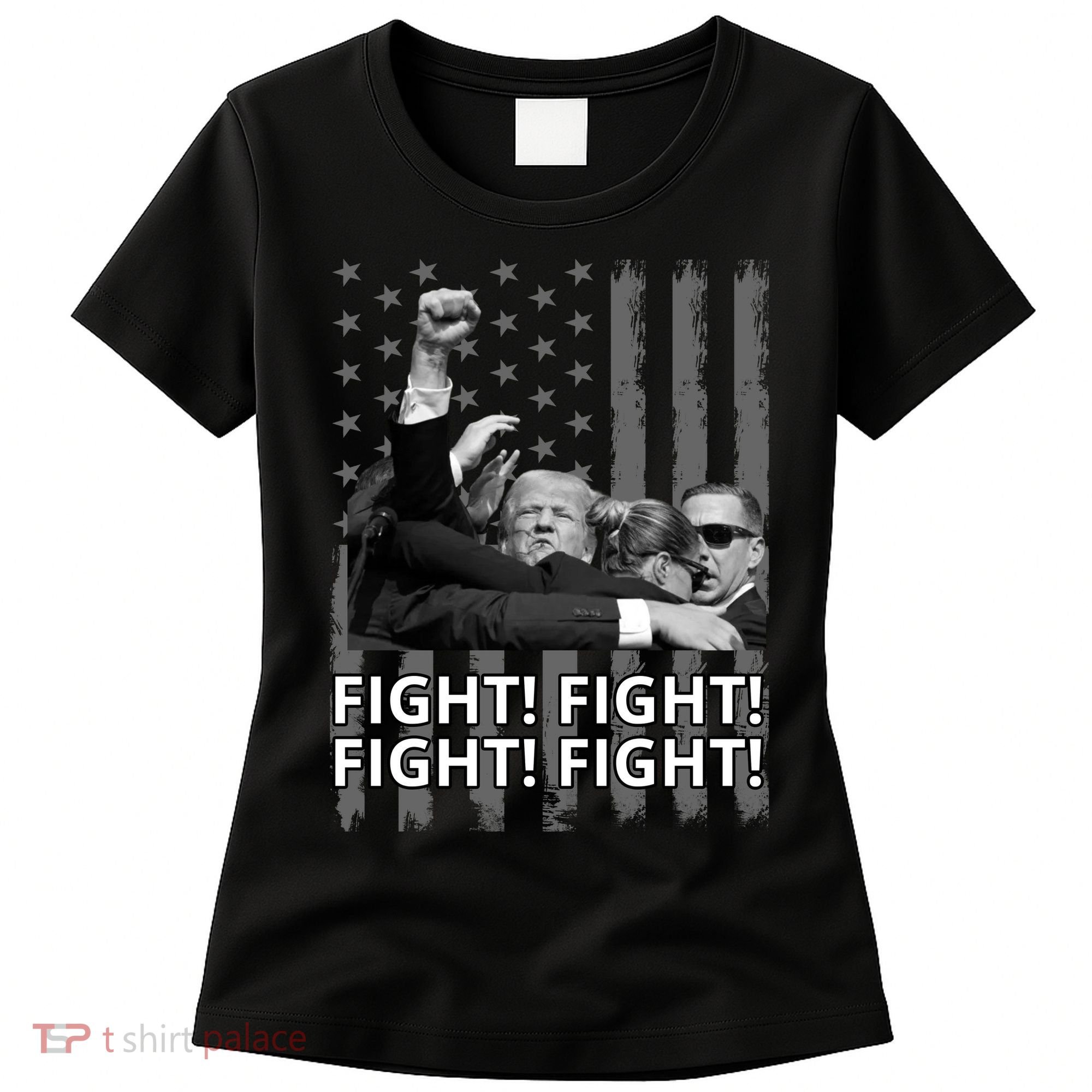 Fight Trump American Flag Rally Shooting Pennsylvania Women's T-Shirt