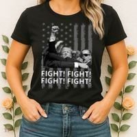 Fight Trump American Flag Rally Shooting Pennsylvania Women's T-Shirt thumb 2
