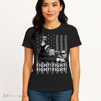 Fight Trump American Flag Rally Shooting Pennsylvania Women's T-Shirt thumb 4