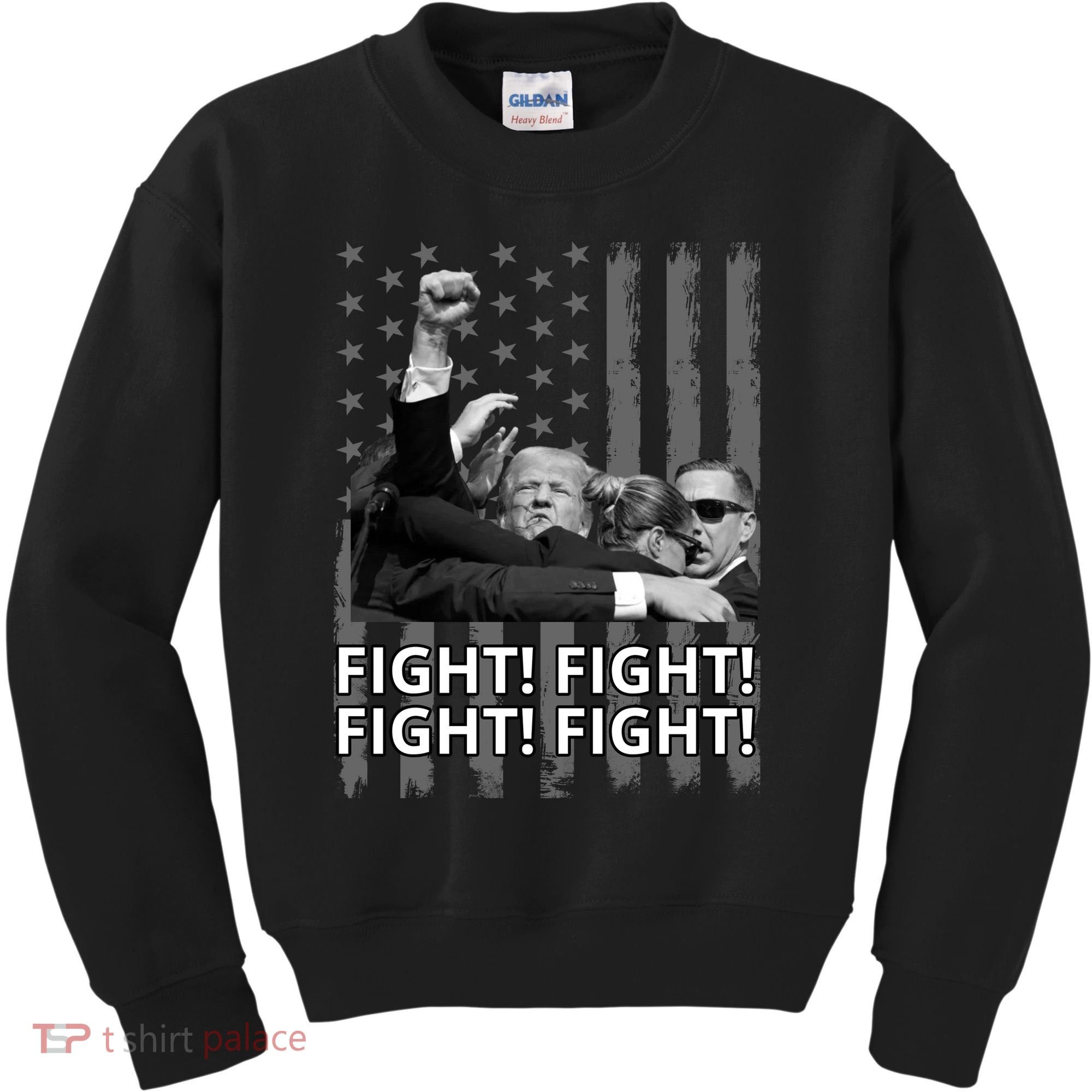 Fight Trump American Flag Rally Shooting Pennsylvania Kids Sweatshirt