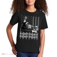 Fight Trump American Flag Rally Shooting Pennsylvania Kids T-Shirt thumb 2
