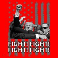 Fight Trump American Flag Rally Shooting Pennsylvania Santa Hat thumb 1