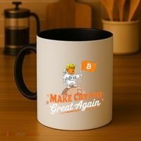 Funny Trump Astronaut Make Crypto Great To Moon Bitcoin Coffee Mug thumb 4