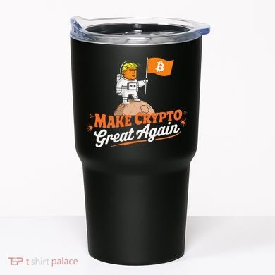 Funny Trump Astronaut Make Crypto Great To Moon Bitcoin Tumbler