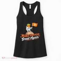 Funny Trump Astronaut Make Crypto Great To Moon Bitcoin Women's Tank Top thumb 0