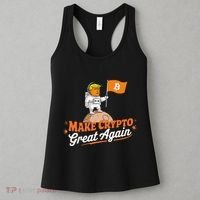 Funny Trump Astronaut Make Crypto Great To Moon Bitcoin Women's Tank Top thumb 3