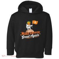 Funny Trump Astronaut Make Crypto Great To Moon Bitcoin Toddler Hoodie thumb 0