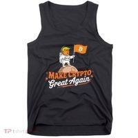 Funny Trump Astronaut Make Crypto Great To Moon Bitcoin Tank Top thumb 0
