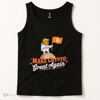 Funny Trump Astronaut Make Crypto Great To Moon Bitcoin Tank Top thumb 2