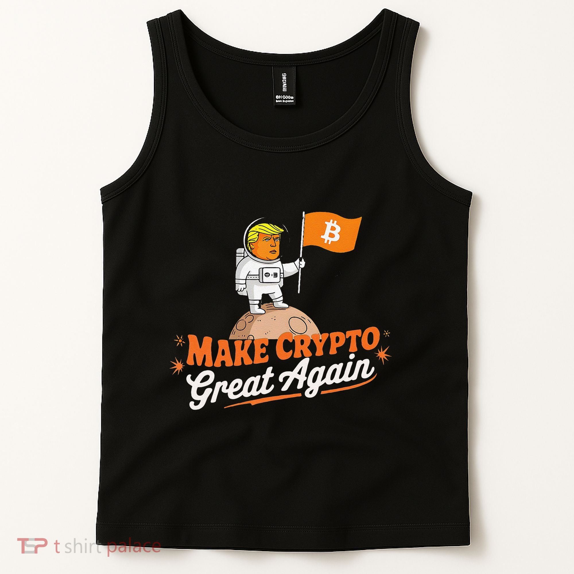 Funny Trump Astronaut Make Crypto Great To Moon Bitcoin Tank Top