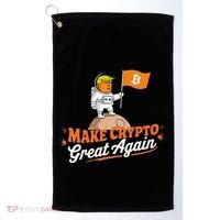 Funny Trump Astronaut Make Crypto Great To Moon Bitcoin Golf Towel thumb 0