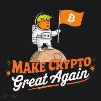 Funny Trump Astronaut Make Crypto Great To Moon Bitcoin Kids Sweatshirt thumb 2