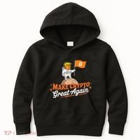 Funny Trump Astronaut Make Crypto Great To Moon Bitcoin Kids Hoodie thumb 0