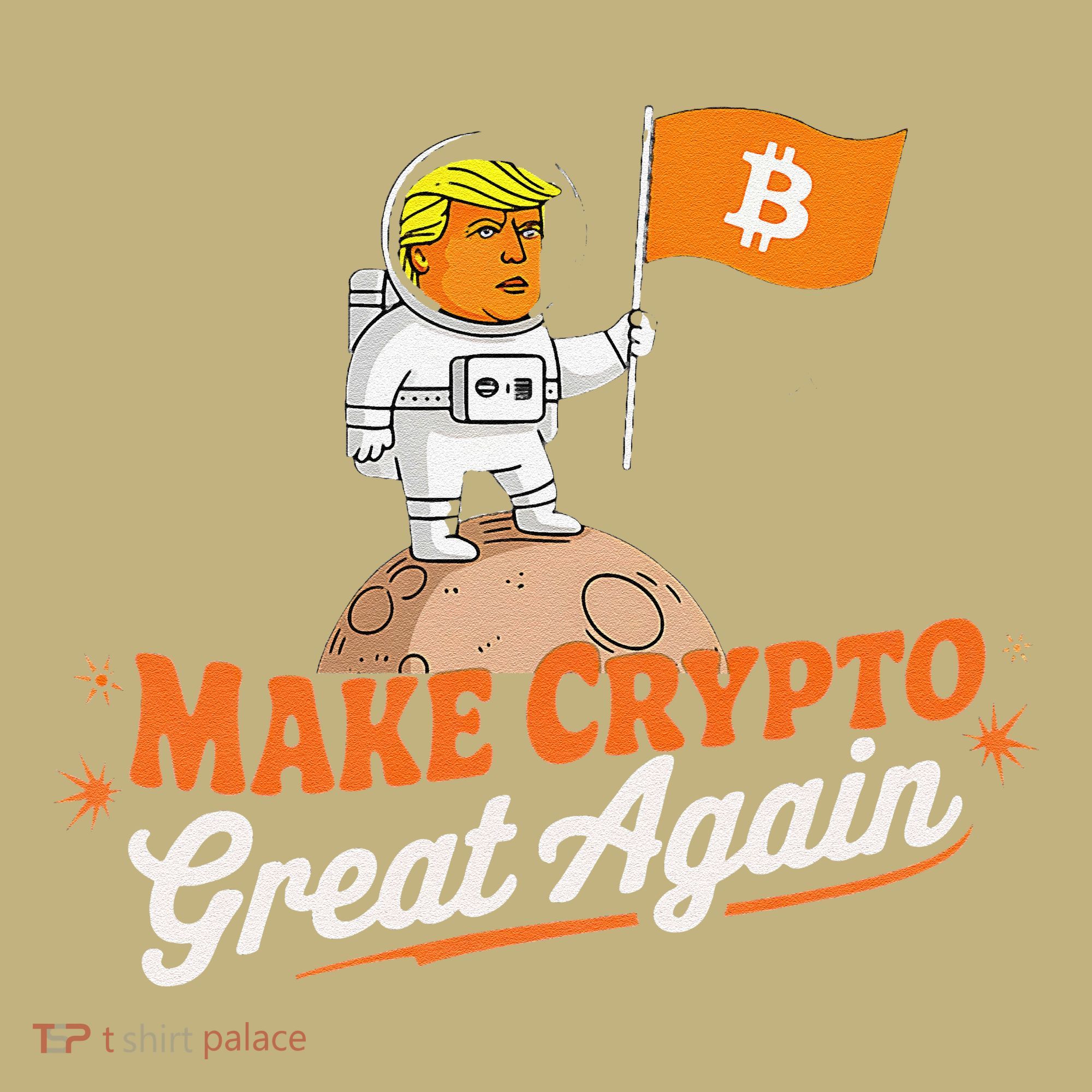 Funny Trump Astronaut Make Crypto Great To Moon Bitcoin Hoodie