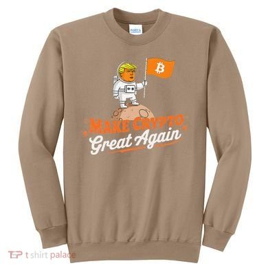 Funny Trump Astronaut Make Crypto Great To Moon Bitcoin Sweatshirt