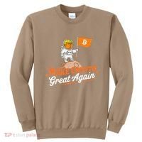 Funny Trump Astronaut Make Crypto Great To Moon Bitcoin Sweatshirt thumb 0