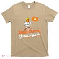 Funny Trump Astronaut Make Crypto Great To Moon Bitcoin T-Shirt thumb 0