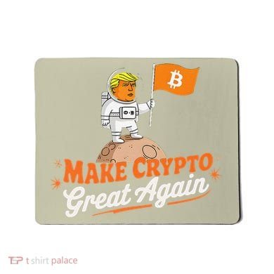 Funny Trump Astronaut Make Crypto Great To Moon Bitcoin Mousepad