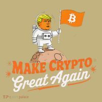 Funny Trump Astronaut Make Crypto Great To Moon Bitcoin Mousepad thumb 1