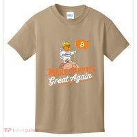Funny Trump Astronaut Make Crypto Great To Moon Bitcoin Kids T-Shirt thumb 0
