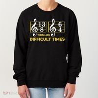 Funny These Are Difficult Times Gift Funny Music Lover Gift Women's Sweatshirt thumb 0