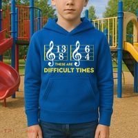 Funny These Are Difficult Times Gift Funny Music Lover Gift Kids Hoodie thumb 2