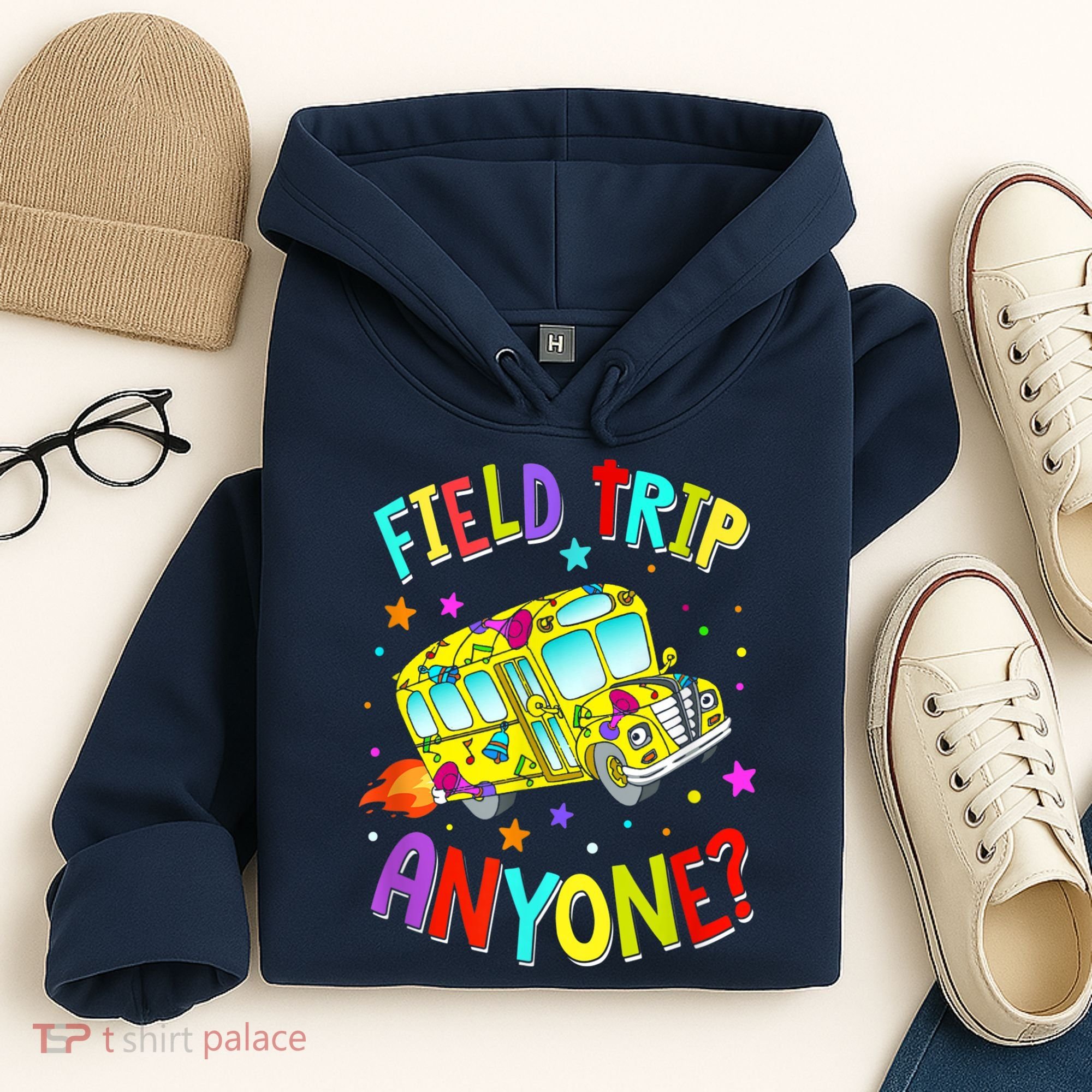 Field Trip Anyone Teacher Teaching School Bus Back To School Hoodie