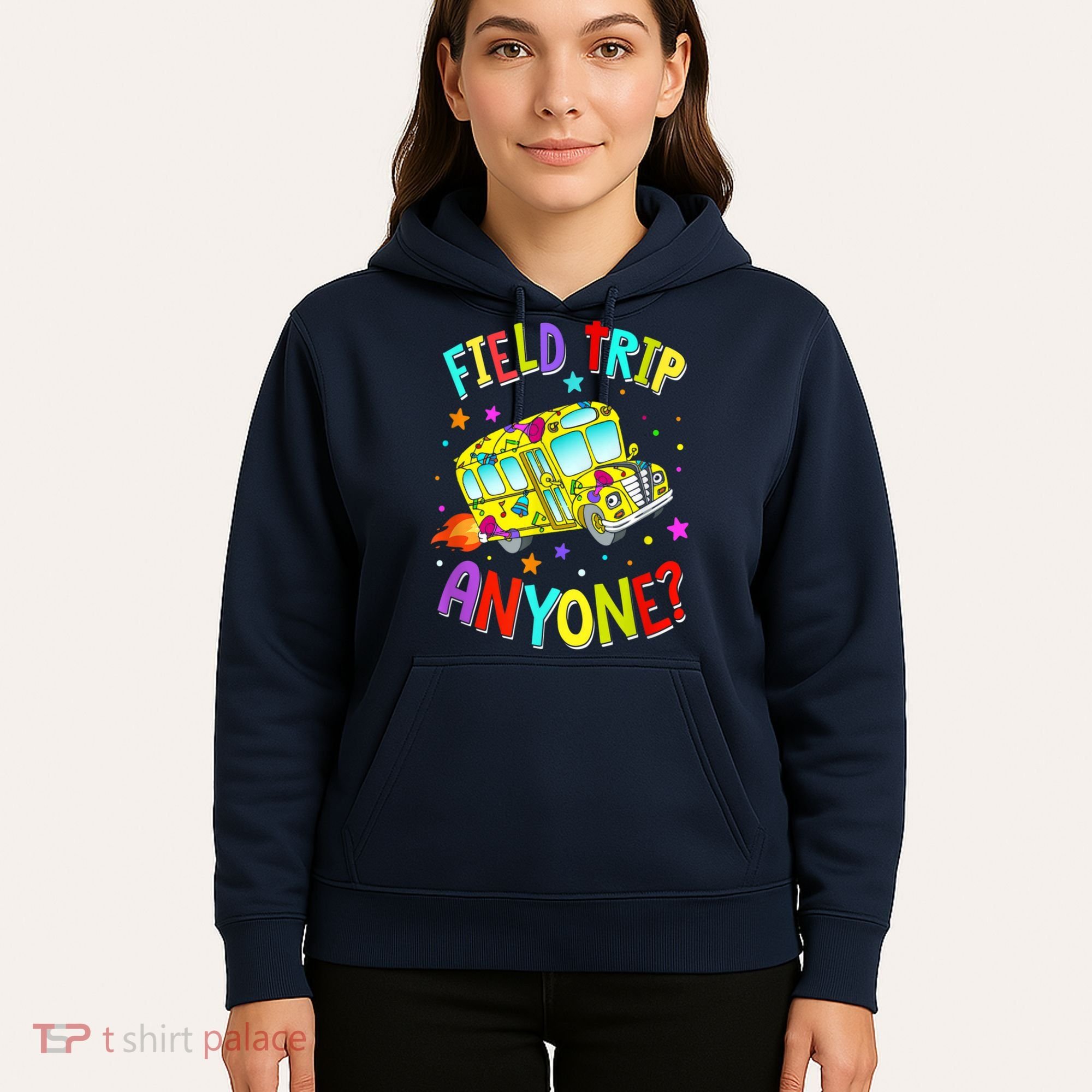 Field Trip Anyone Teacher Teaching School Bus Back To School Hoodie