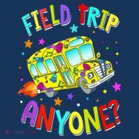 Field Trip Anyone Teacher Teaching School Bus Back To School Women's Tank Top thumb 5