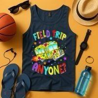 Field Trip Anyone Teacher Teaching School Bus Back To School Tank Top thumb 4