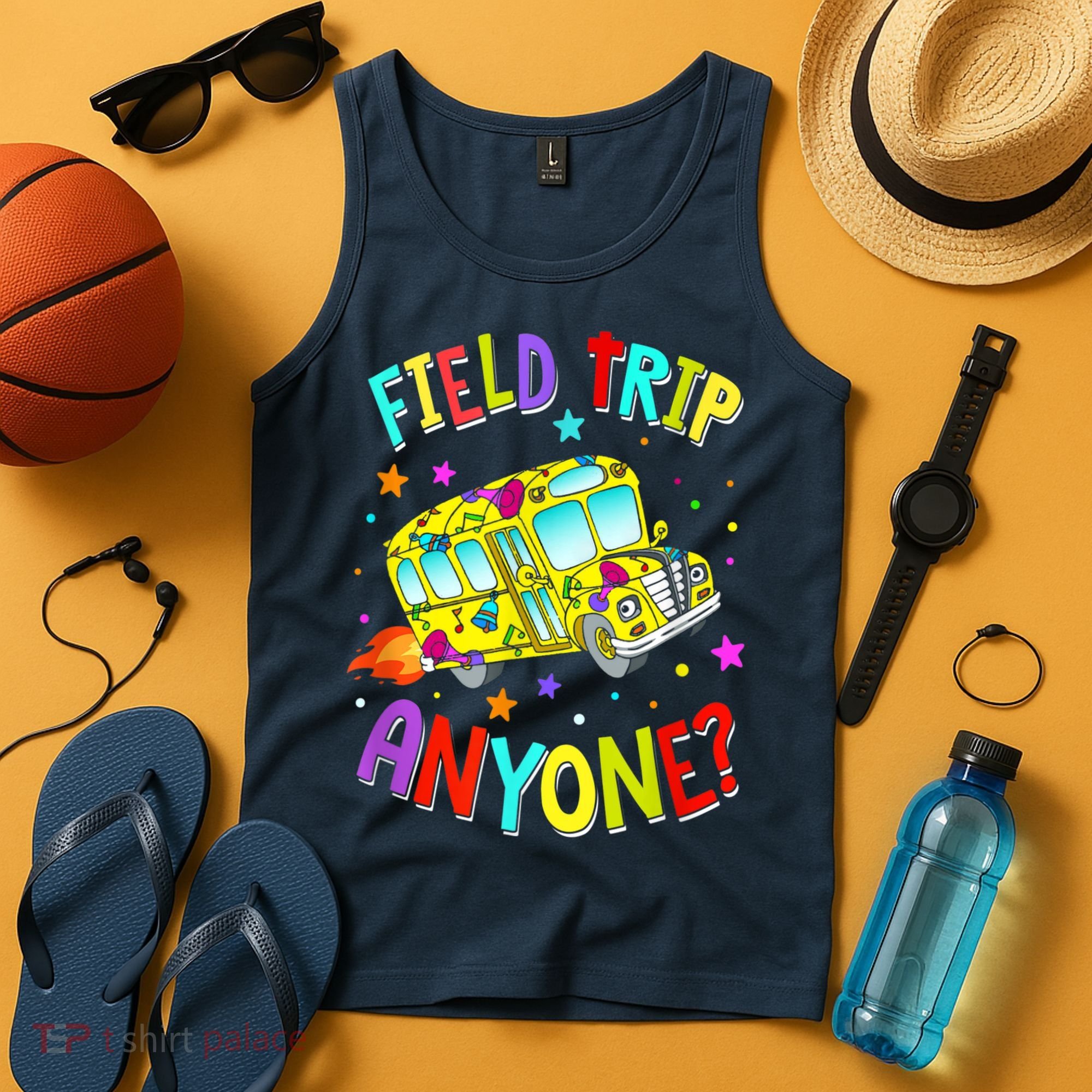 Field Trip Anyone Teacher Teaching School Bus Back To School Tank Top