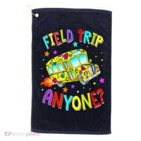 Field Trip Anyone Teacher Teaching School Bus Back To School Golf Towel thumb 0