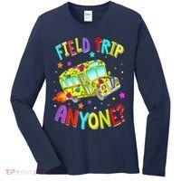 Field Trip Anyone Teacher Teaching School Bus Back To School Women's Long Sleeve Shirt thumb 0