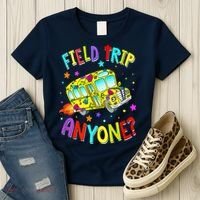 Field Trip Anyone Teacher Teaching School Bus Back To School Women's T-Shirt thumb 3