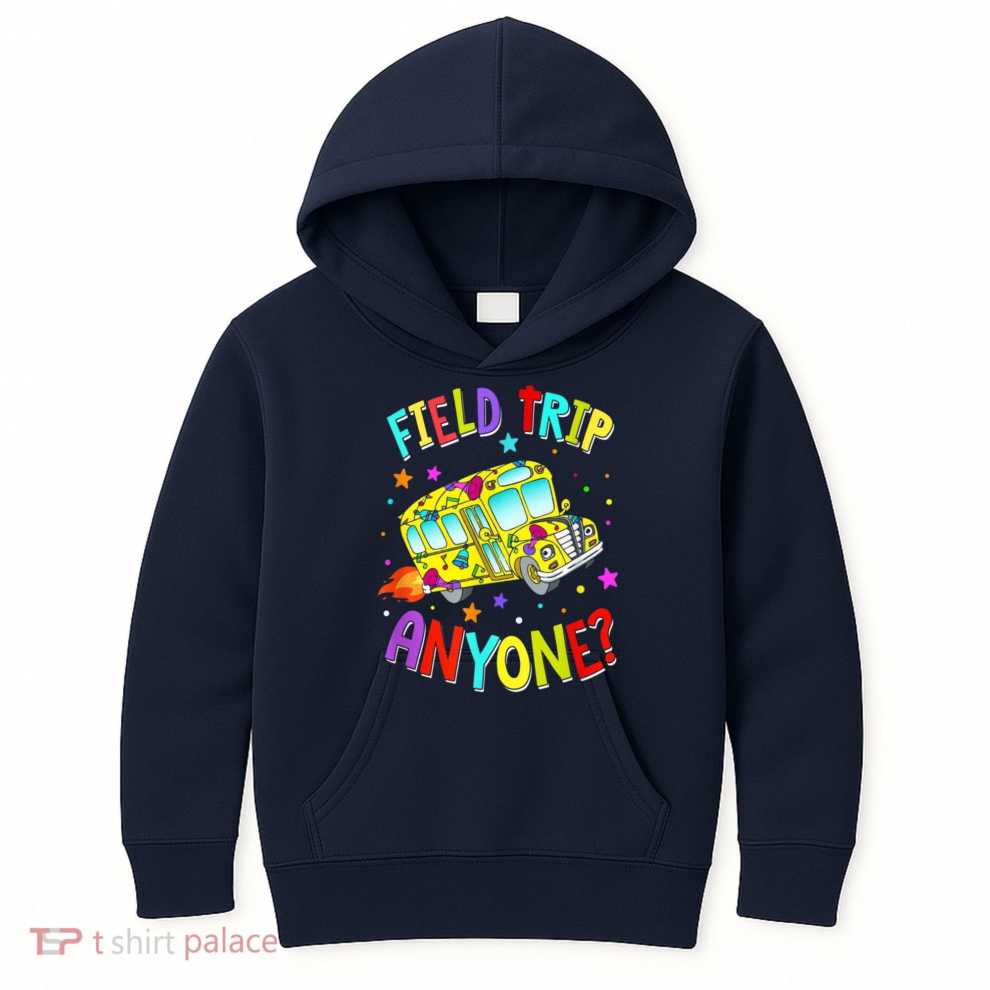 Field Trip Anyone Teacher Teaching School Bus Back To School Kids Hoodie
