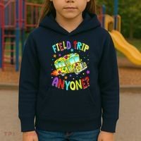 Field Trip Anyone Teacher Teaching School Bus Back To School Kids Hoodie thumb 3