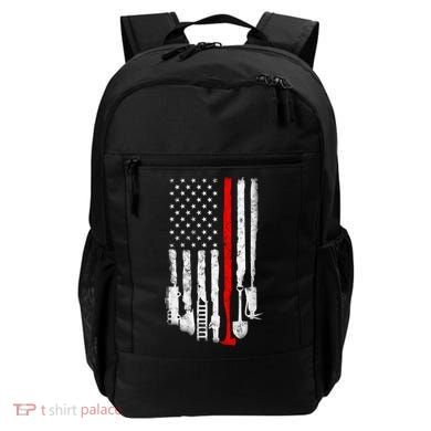 Firefighter Tools And Equipt Stripe American Flag Fire Gift Backpack