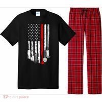 Firefighter Tools And Equipt Stripe American Flag Fire Gift Pajama Set thumb 0