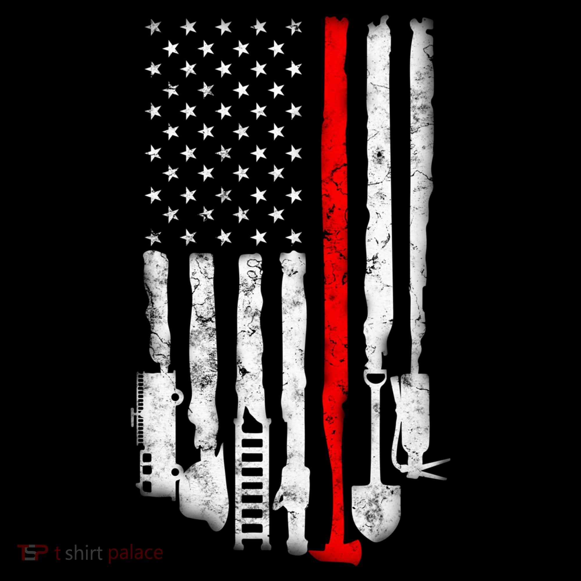 Firefighter Tools And Equipt Stripe American Flag Fire Gift Women's Hoodie