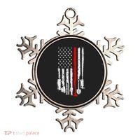 Firefighter Tools And Equipt Stripe American Flag Fire Gift Ornament thumb 0