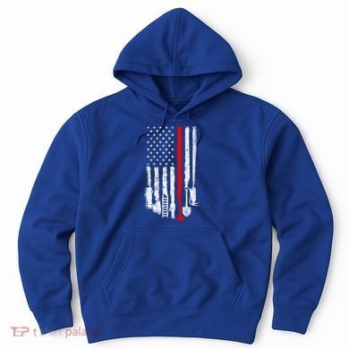 Firefighter Tools And Equipt Stripe American Flag Fire Gift Hoodie