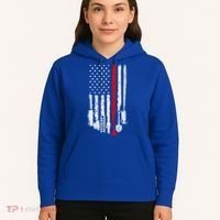 Firefighter Tools And Equipt Stripe American Flag Fire Gift Hoodie thumb 5